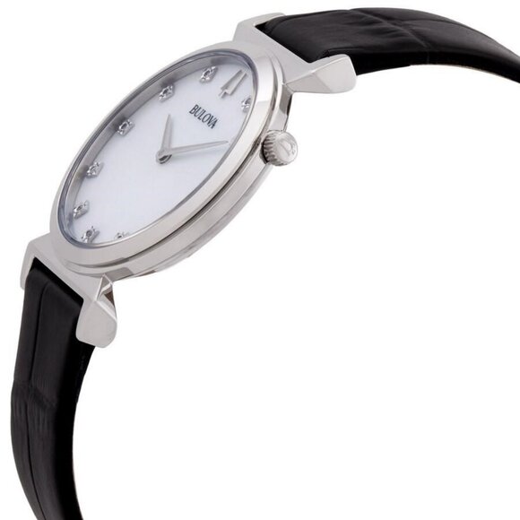 NWT Authentic Bulova Quartz Crystal White Mother of Pearl Dial Women's Watch - Picture 2 of 3